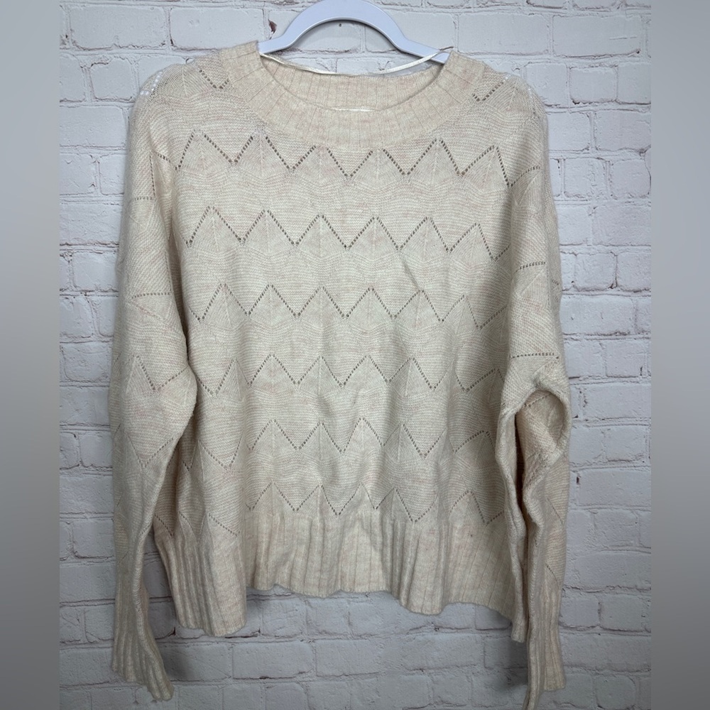 A Loves A Sweater pink wool‎ acrylic Blend Pullover cozy comfy Sz L GUC
